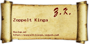 Zoppelt Kinga névjegykártya